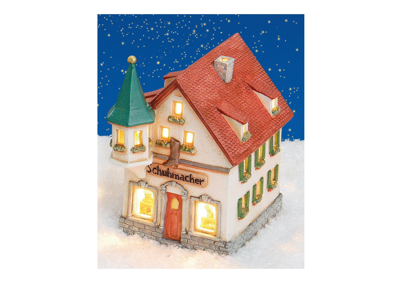 Maison Lichthaus 'Schuhmacher' - Porcelaine Colorée, 14 x 17 x 11 cm - 10016827 - WURM