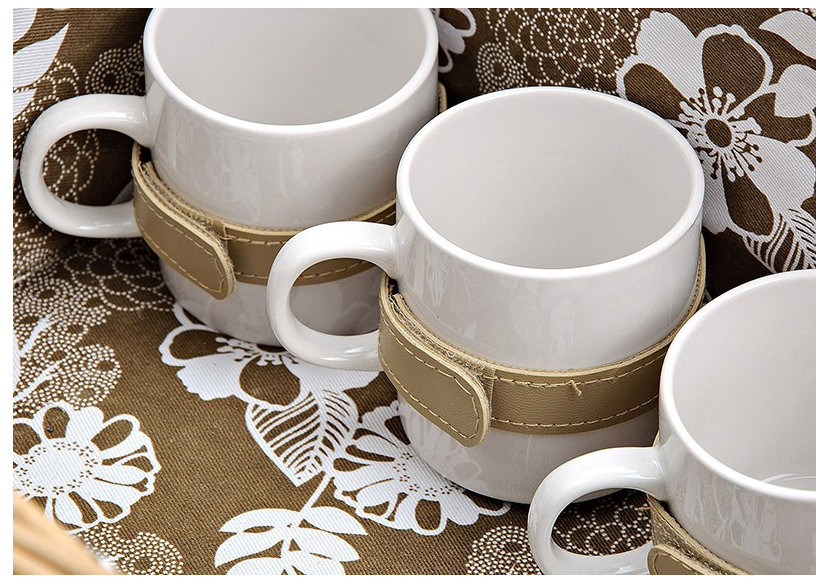 Panier de Pique-Nique pour 4 Personnes - Osier, 24 pièces, 40 x 28 x 19 cm - 10016666 - WURM