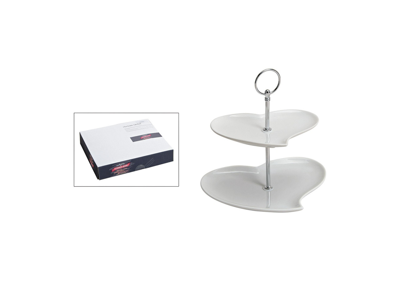 Étagère en Forme de Cœur - Porcelaine Blanche, 20x24x19 cm - 10016641 - WURM