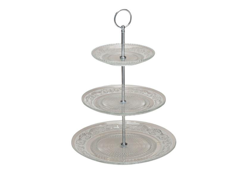 Etagère en verre à 3 niveaux - Hauteur 25 cm - 10016621 - WURM