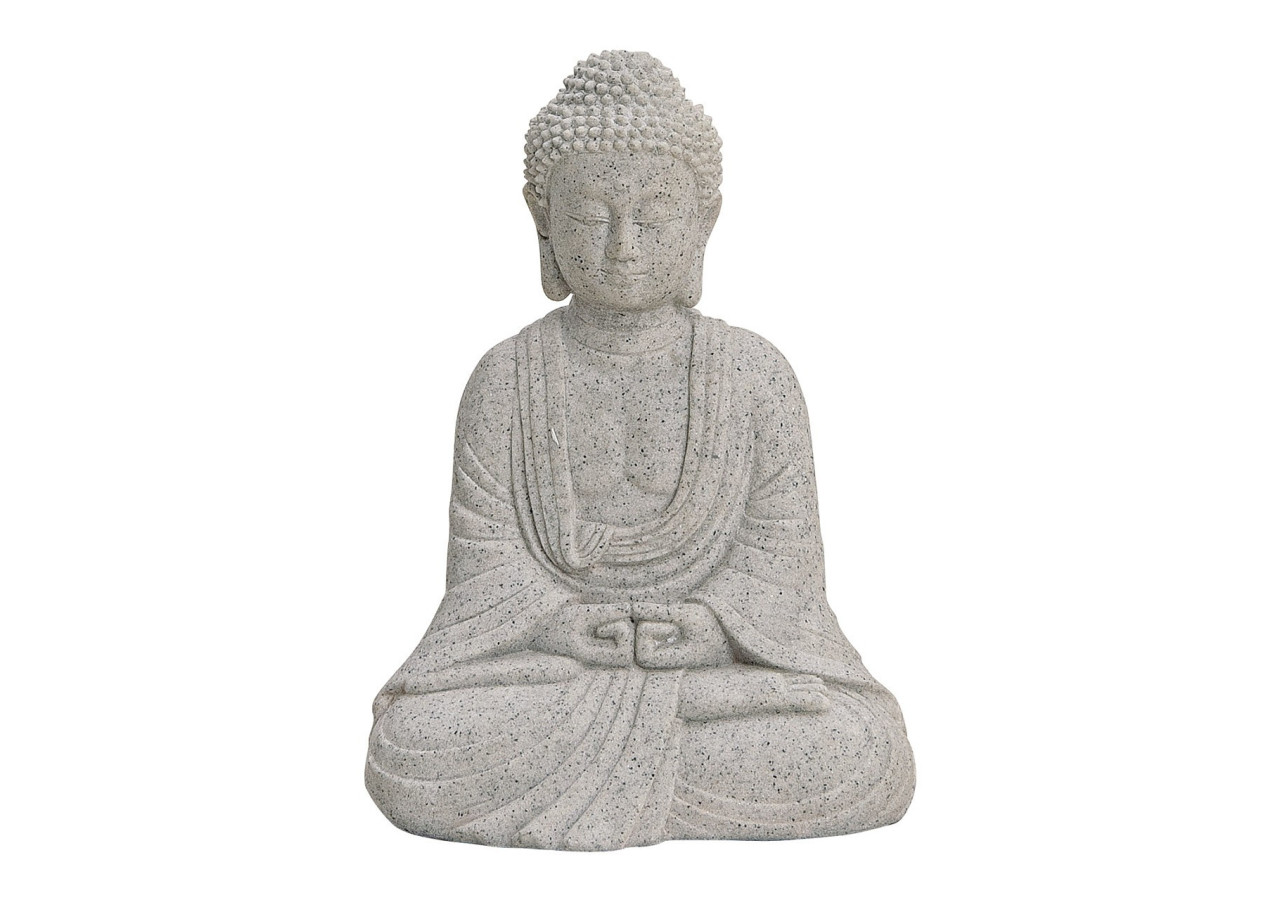 Bouddha assis en polyéthylène - 13 cm en gris - 10016089 - WURM