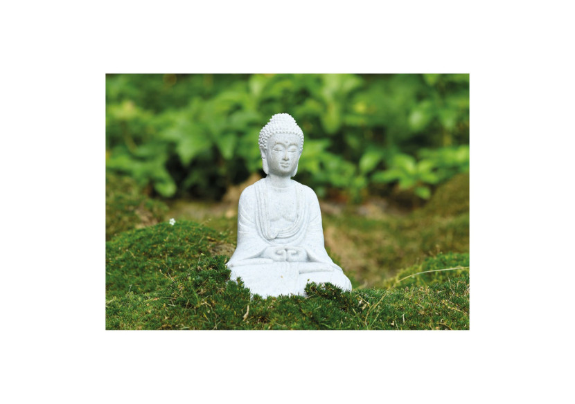 Bouddha assis en polyéthylène - 13 cm en gris - 10016089 - WURM