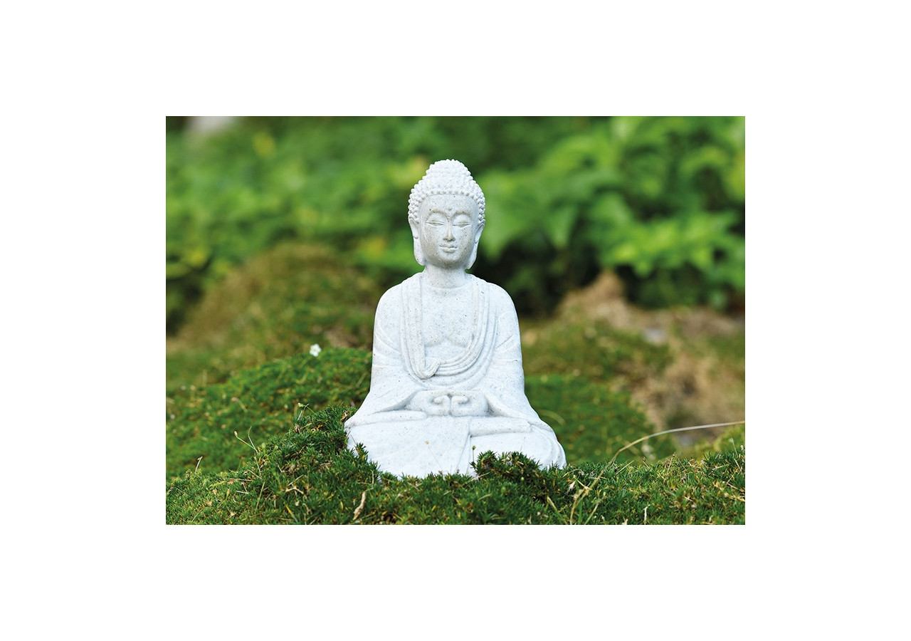 Bouddha assis en polyéthylène - 13 cm en gris - 10016089 - WURM