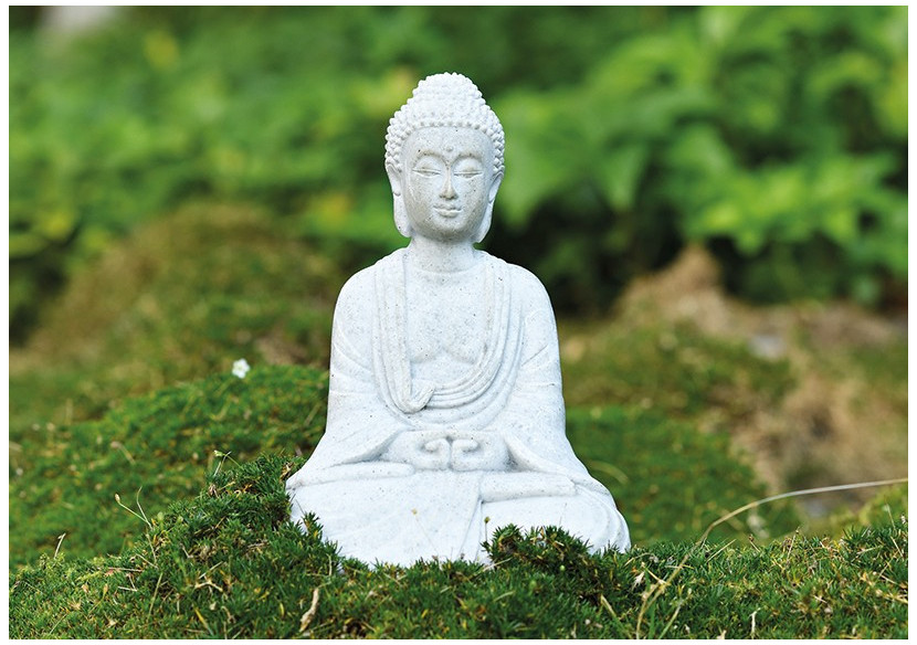 Bouddha assis en polyéthylène - 13 cm en gris - 10016089 - WURM