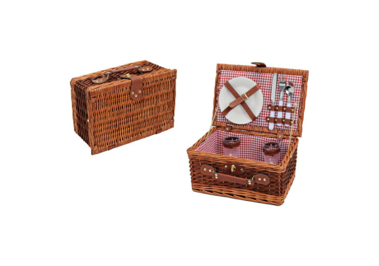 Panier de Pique-Nique pour 2 - Osier, 36 x 18 x 25 cm - 10015936 - WURM