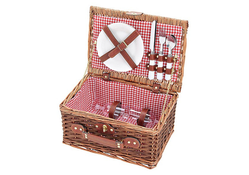 Panier de Pique-Nique pour 2 - Osier, 36 x 18 x 25 cm - 10015936 - WURM