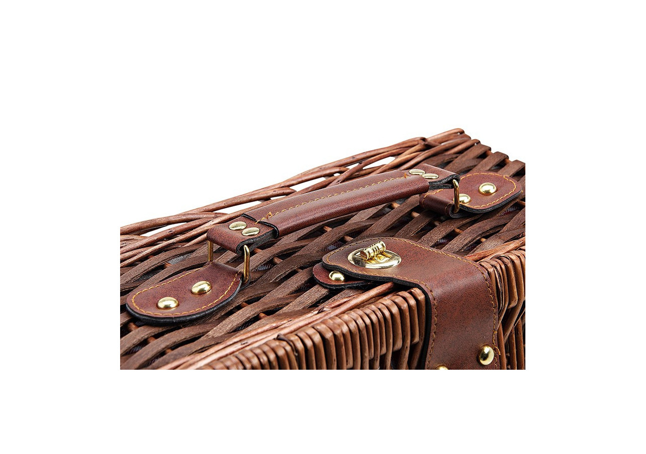 Panier de Pique-Nique pour 2 - Osier, 36 x 18 x 25 cm - 10015936 - WURM