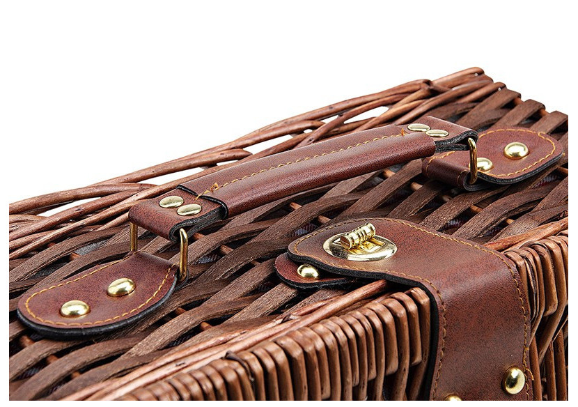 Panier de Pique-Nique pour 2 - Osier, 36 x 18 x 25 cm - 10015936 - WURM