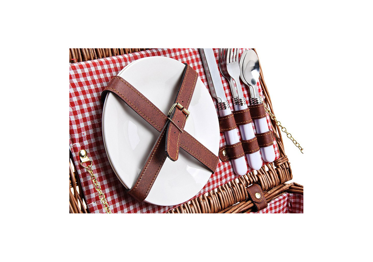 Panier de Pique-Nique pour 2 - Osier, 36 x 18 x 25 cm - 10015936 - WURM