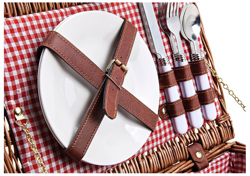 Panier de Pique-Nique pour 2 - Osier, 36 x 18 x 25 cm - 10015936 - WURM