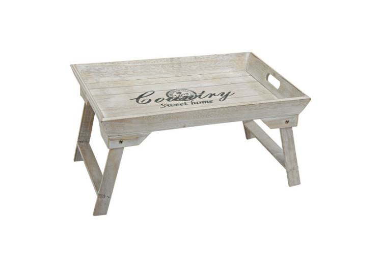 Plateau en bois avec pieds pliables - 48x32x25 cm - 10014549 - WURM