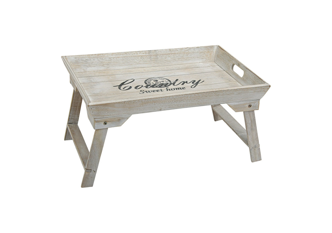 Plateau en bois avec pieds pliables - 48x32x25 cm - 10014549 - WURM