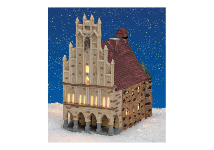 Maison lumineuse Wurm Rathaus Münster - Porcelaine, 17x14x15 cm - 10014539 - WURM 2