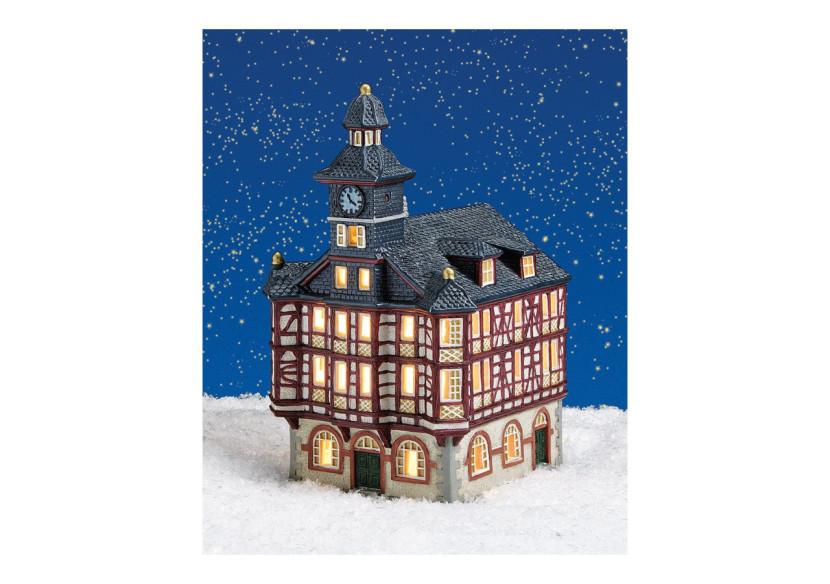 Maison Lichthaus 'Hôtel de Ville Heppenheim' en Porcelaine - Multicolore (13x22x14 cm) - 10014299 - WURM