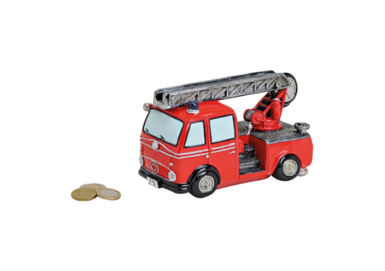 Tirelire Camion de Pompiers - Fun en Poly 16x8x10cm - 10013675 - WURM