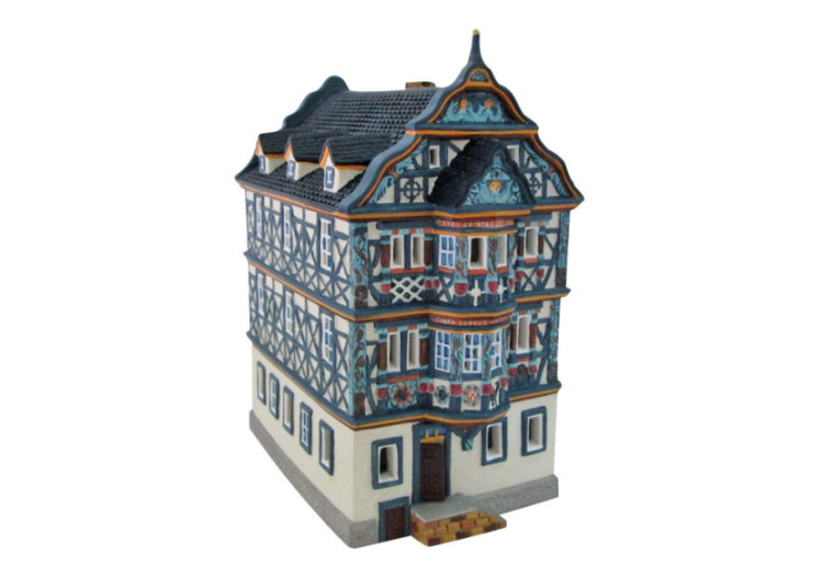 Maison Lichthaus Killingerhaus - Décoration en Porcelaine Colorée 11x17x21cm - 10013567 - WURM
