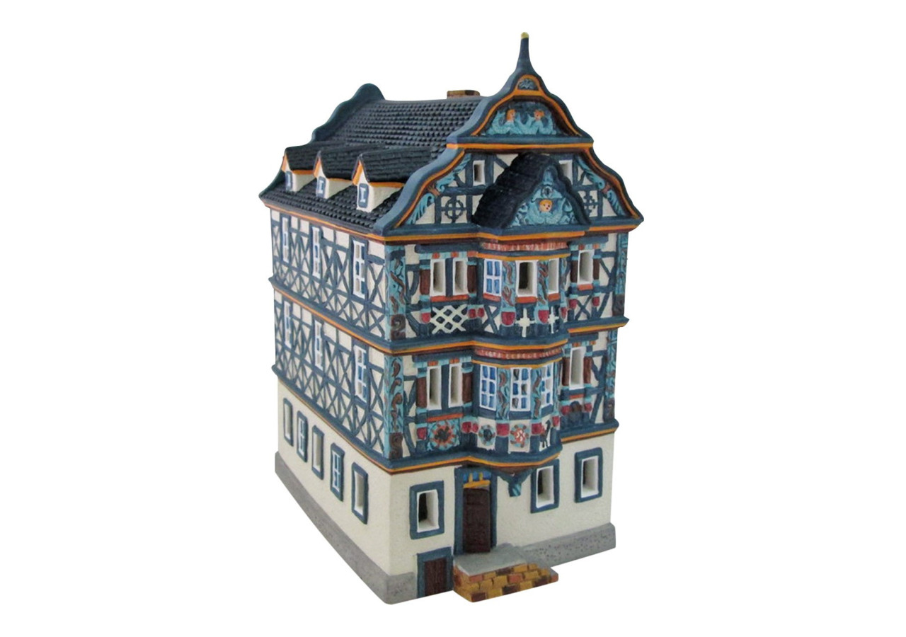 Maison Lichthaus Killingerhaus - Décoration en Porcelaine Colorée 11x17x21cm - 10013567 - WURM