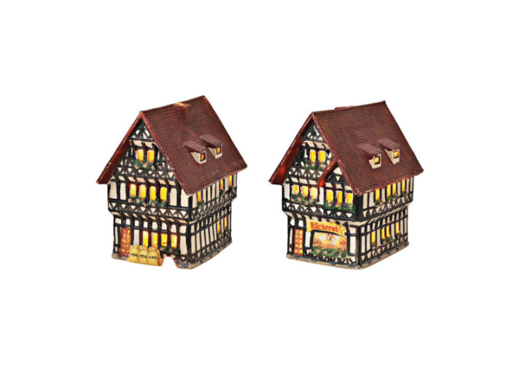 Maison Lichthaus Boulangerie - Décoration en Porcelaine avec Vitre 11x16x17cm - 10013563 - WURM