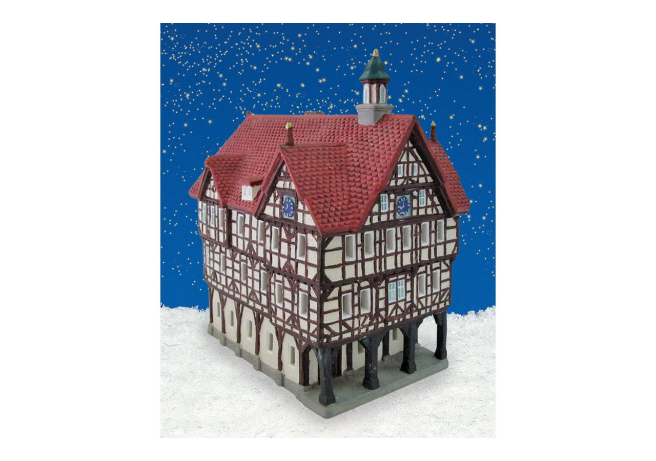 Maison lumineuse 'Hôtel de Ville de Bad Urach' - Porcelaine, 14 x 22 x 20 cm - 10012562 - WURM
