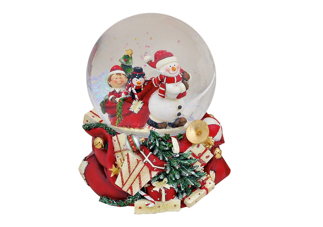 Boîte à musique et boule à neige - Bonhomme de neige, 11 x 15 x 11 cm - 10012413 - WURM