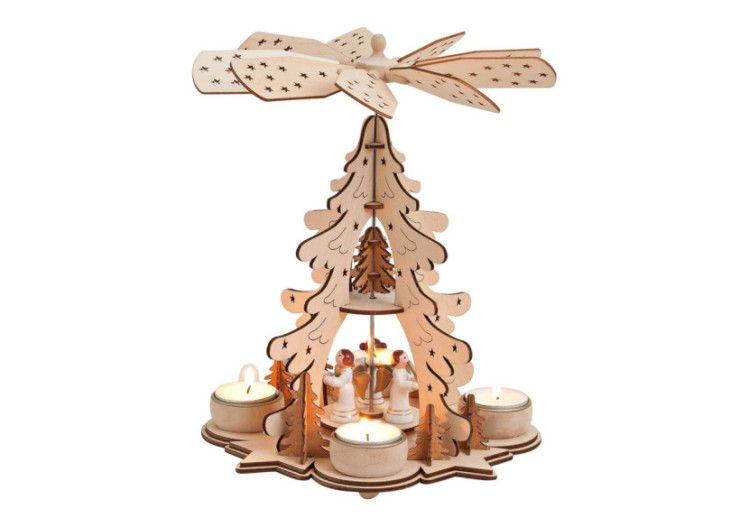 Pyramide de Noël en bois - 22 x 27 x 22 cm - 10012158 - WURM