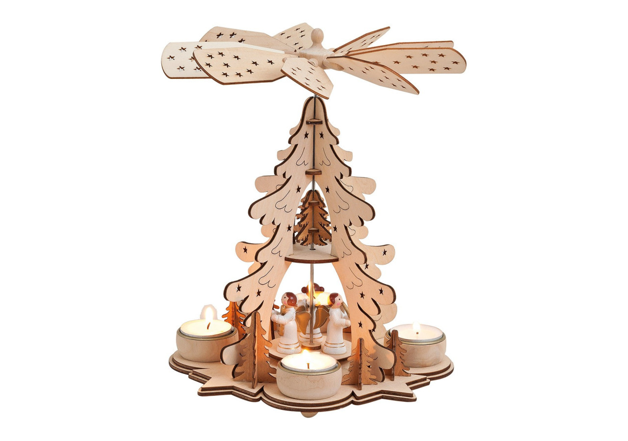 Pyramide de Noël en bois - 22 x 27 x 22 cm - 10012158 - WURM
