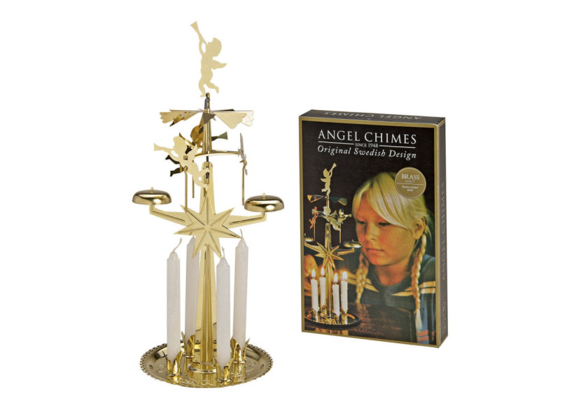 Bougeoir en Métal avec Ange Doré - 30cm - 10012047 - WURM