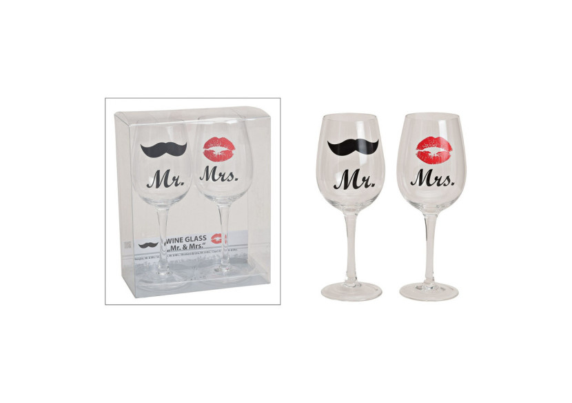 Verres à Vin Mr/Mrs - Set de 2 Pièces 430ml - 10011764 - WURM Verres à Vin Mr/Mrs - Set de 2 Pièces 430ml - 10011764 - WURM