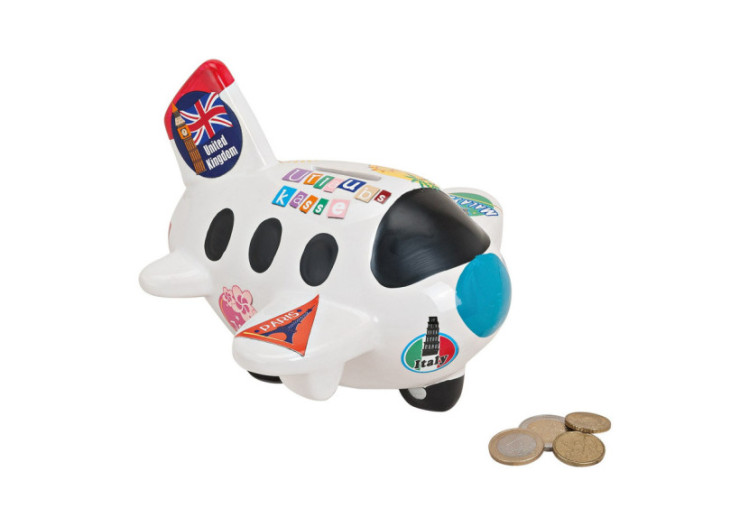 Tirelire Avion - Caisse de voyage en céramique 16x17x14cm - 10010506 - WURM