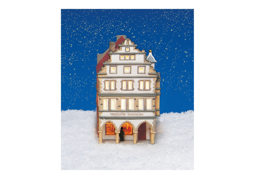 Maison Lichthaus Prinzipalmarkt Münster - Porcelaine colorée 13x21x10cm - 10010472 - WURM