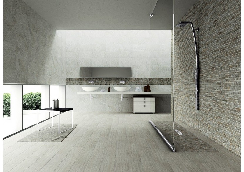 Mosaïque sol et mur grès cérame Stonequartz - Alfalux : Confort'Mat