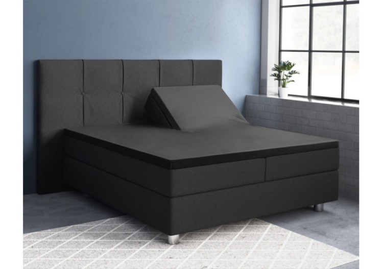Housse de Matelas Splittopper Satijn - Noir 180 x 220 cm - 15024010 - Primaviera Deluxe
