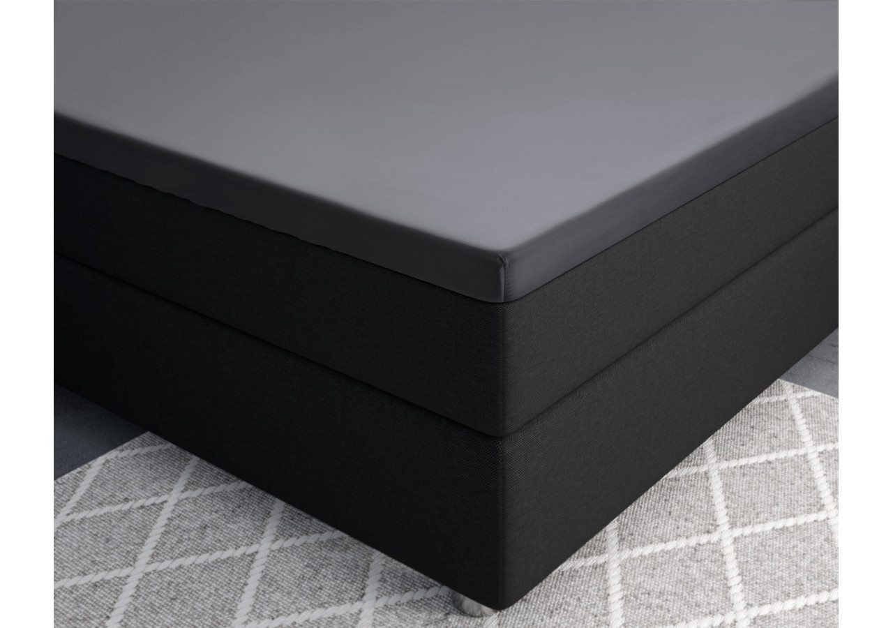 Housse de Matelas Splittopper Satijn - Antracite 180 x 200 cm - 15024006 - Primaviera Deluxe