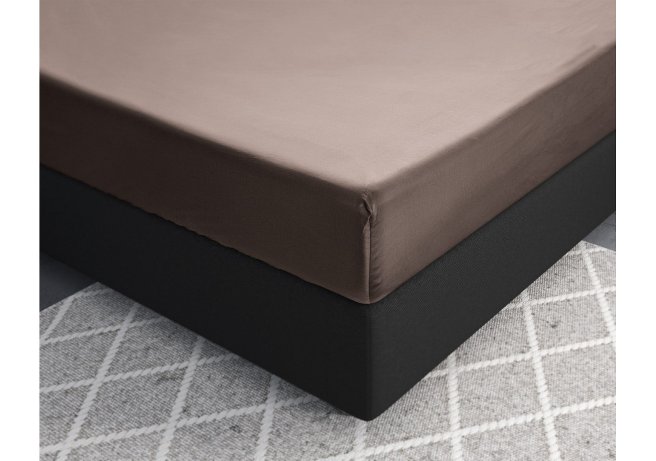 Housse de Matelas Satinée Taupe - 70 x 200 cm, Pratique et Élégante - 15020981 - Primaviera Deluxe