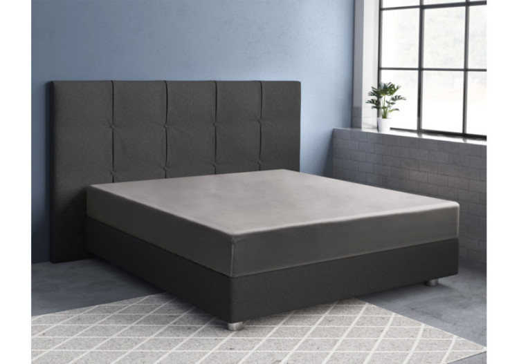 Housse de Matelas Satinée Grise - 120 x 200 cm - 15020973 - Primaviera Deluxe