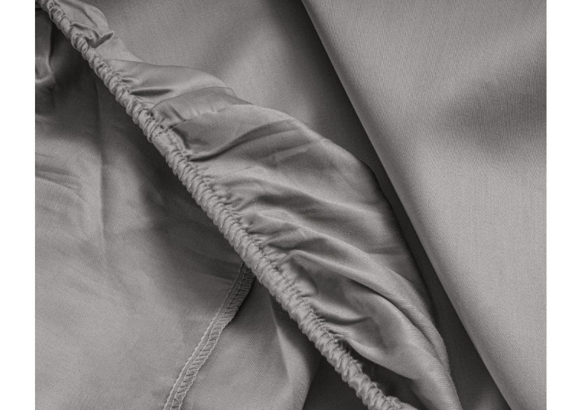 Housse de Matelas Satinée Grise - 120 x 200 cm - 15020973 - Primaviera Deluxe