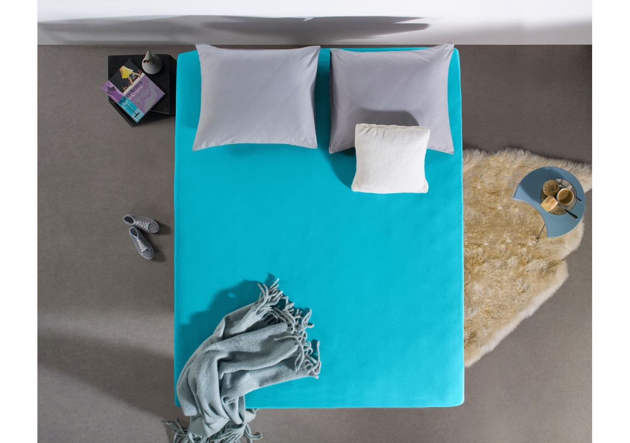 Housse de Matelas Jersey Turquoise - 135g, 80/100 x 200 cm - 15020058 - Dreamhouse