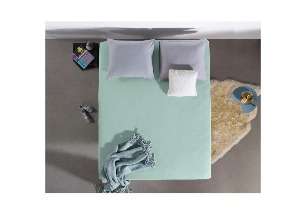 Housse de Matelas Dubbel Jersey 220g - Bleu Pastel 190/200 x 220/230 - Royal Textile