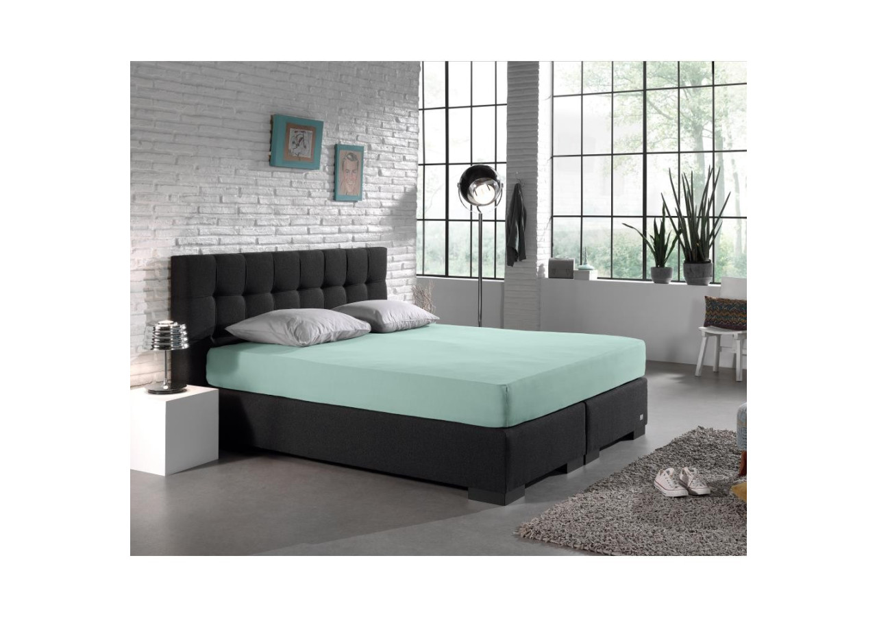 Housse de Matelas Dubbel Jersey 220g - Bleu Pastel 80/100 x 220 - Royal Textile