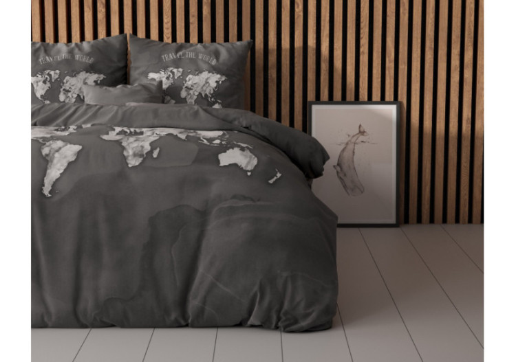 Housse de Couette Marble World Antracite - Confort et Style en Coton 140 x 200/220 - Royal Textile 2