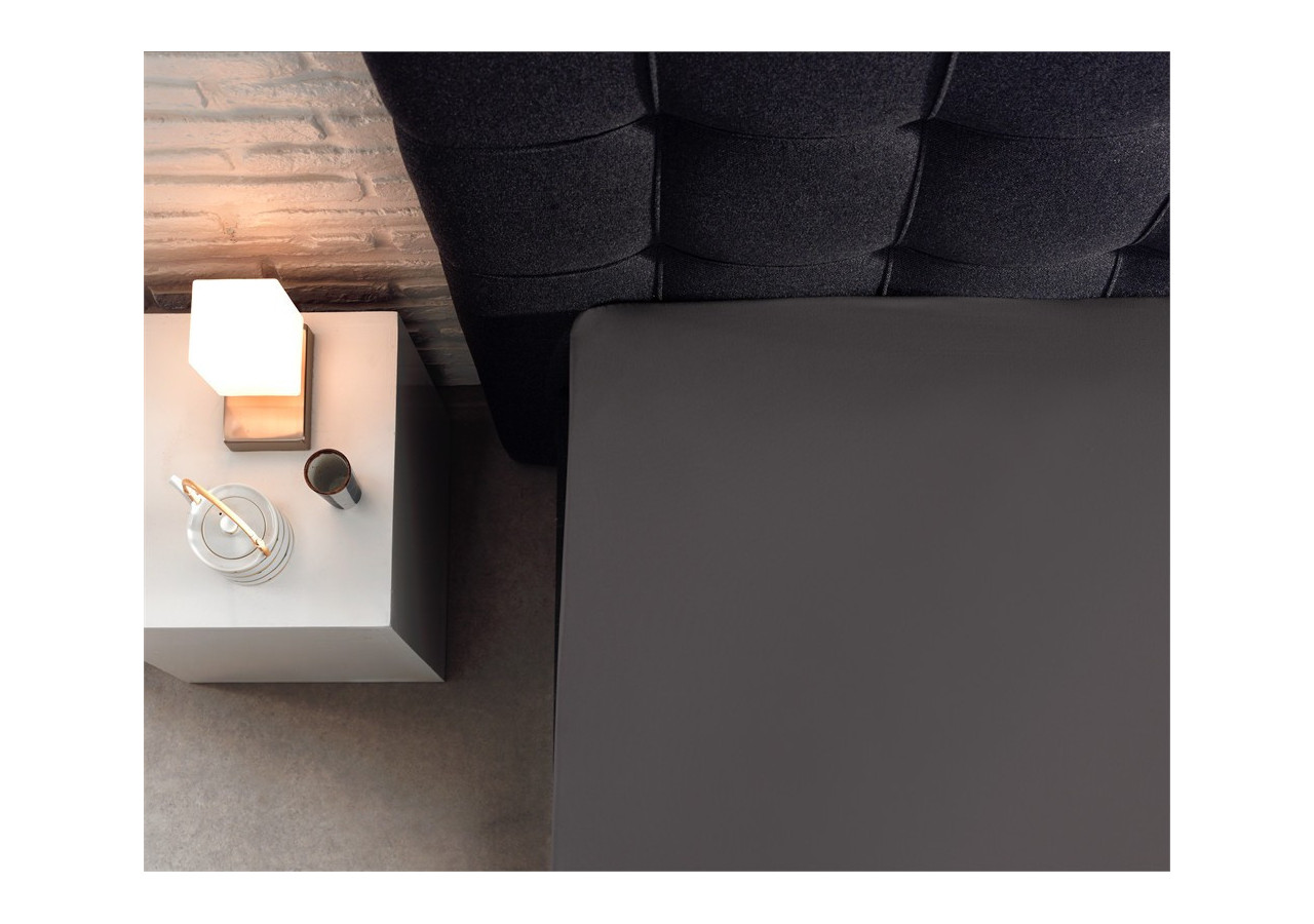 Housse de Matelas Splittopper - Coton Percal Antracite 200 x 220cm - 14019477 - Royal Textile