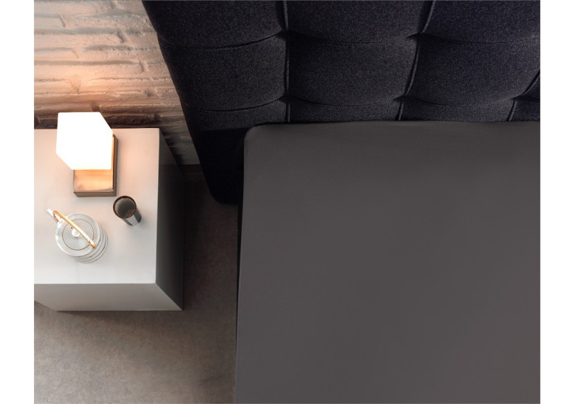 Housse de Matelas Splittopper - Coton Percal Antracite 200 x 220cm - 14019477 - Royal Textile