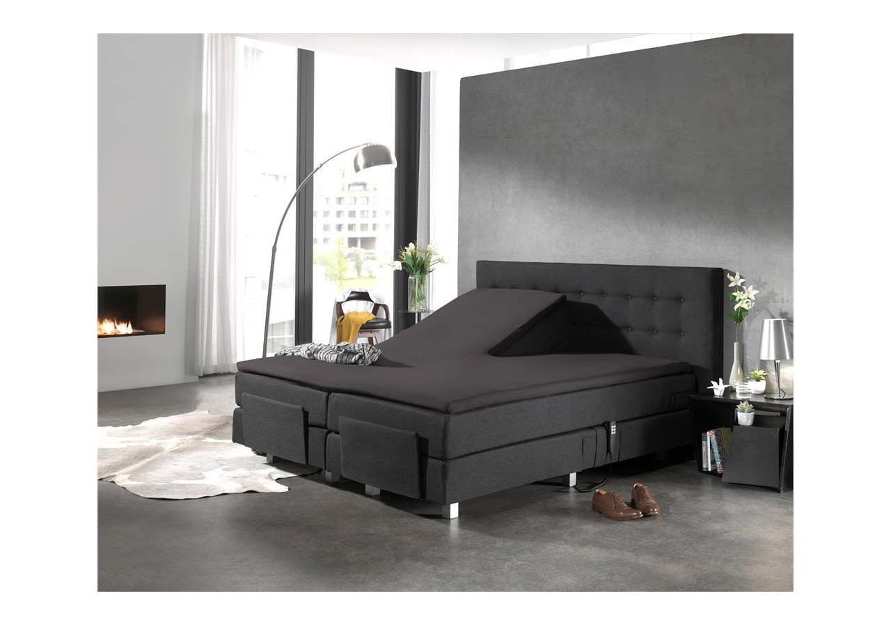 Housse de Matelas Splittopper - Coton Percal Antracite 200 x 220cm - 14019477 - Royal Textile