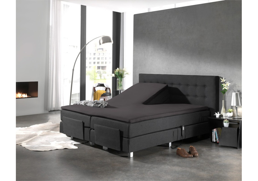 Housse de Matelas Splittopper - Coton Percal Antracite 200 x 220cm - 14019477 - Royal Textile