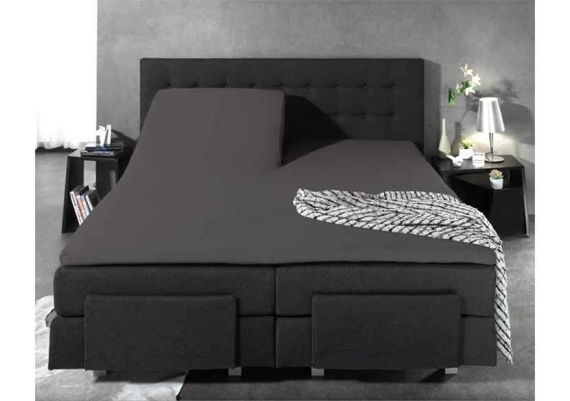 Housse de Matelas Splittopper - Coton Percal Antracite 200 x 220cm - 14019477 - Royal Textile