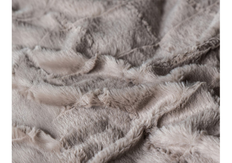 Housse de couette en fausse fourrure Taupe - 200x200/220 cm, confort raffiné - 17022297 - Royal Textile