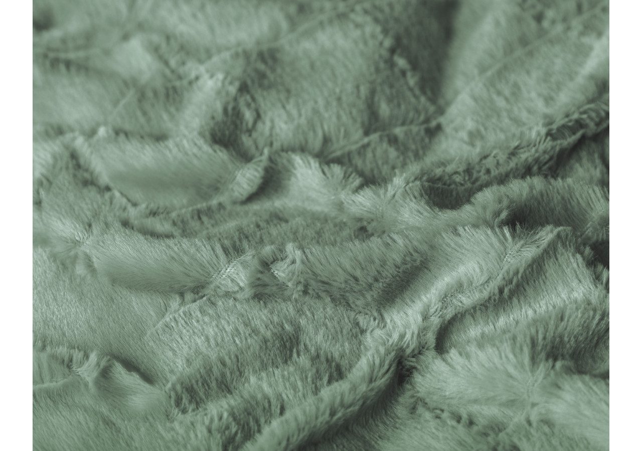 Housse de Couette en Fausse Fourrure Vert Foncé - 200x200/220cm - 17022294 - Royal Textile