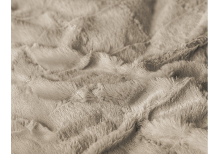 Housse de Couette en Fausse Fourrure Beige - 240x200/220cm - 17022292 - Royal Textile