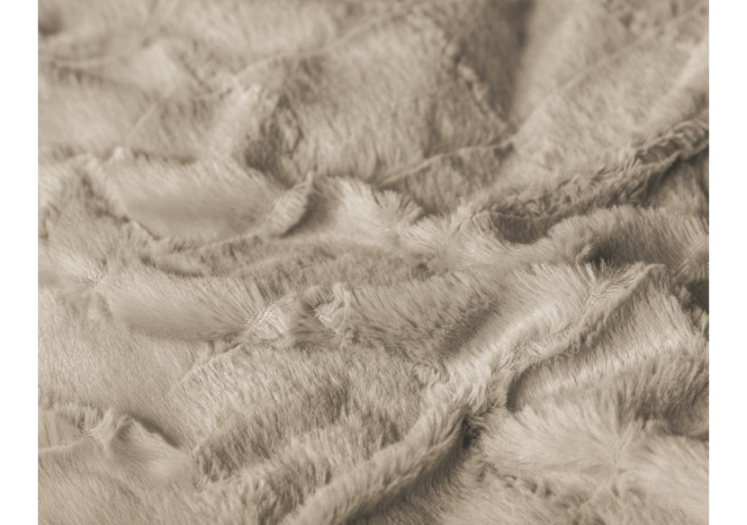 Housse de Couette en Fausse Fourrure Beige - 240x200/220cm - 17022292 - Royal Textile