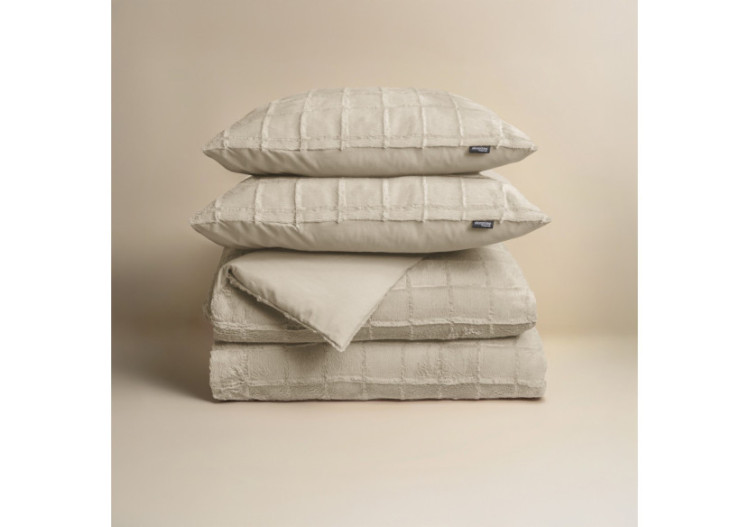 Housse de couette en fausse fourrure - Beige 200x200/220cm - 17022291 - Royal Textile 2